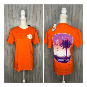 NWT Clemson Tigers Orange‎ Scenic Back Design Unisex Short Sleeve T-Shirt